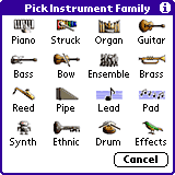 Pick instrument family