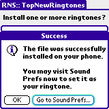 Ringtone installed