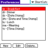 RNS:: TopShortCuts - the shortcuts configuration screen